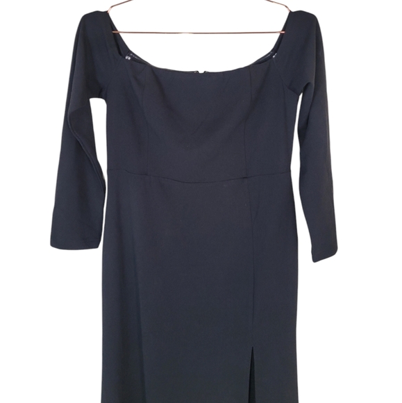 New LULU'S Black Off The Shoulder Maxi Dress Size XL - Picture 3 of 14
